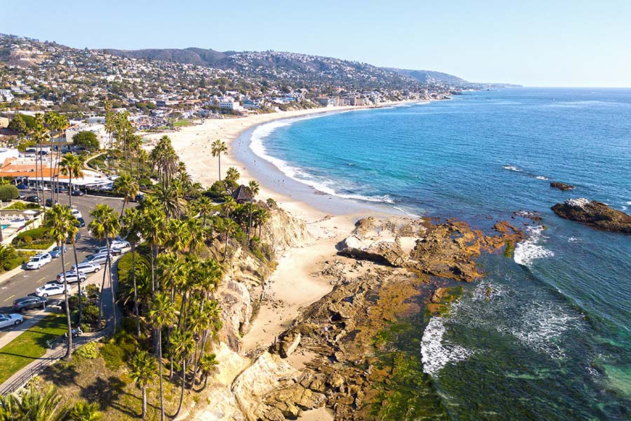 Laguna Beach CA - Aerial View of Laguna Beach California